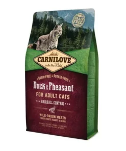 Carnilove Trockenfutter Cat Adult Hairball Control Ente & Fasan, 2 kg