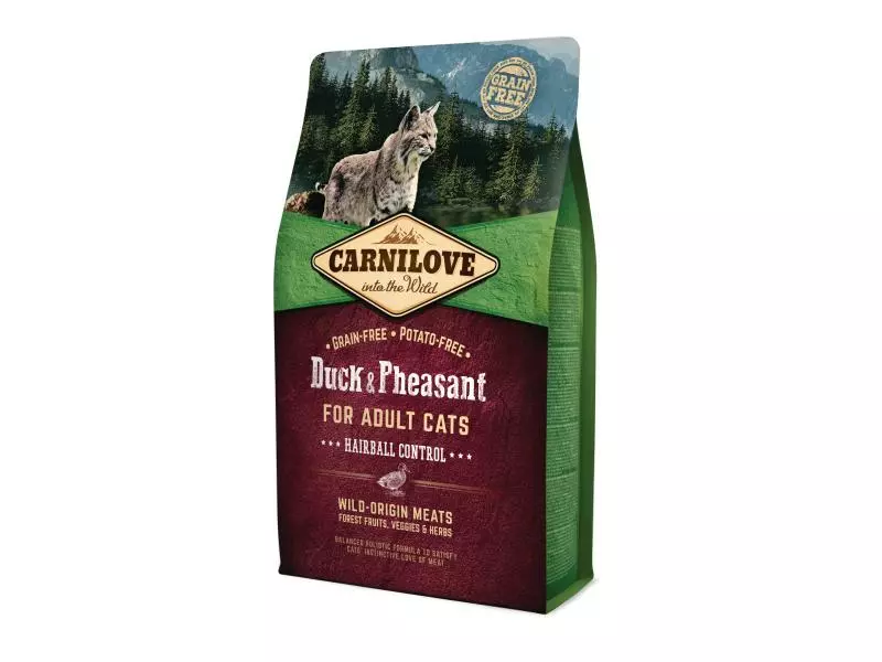Carnilove Trockenfutter Cat Adult Hairball Control Ente & Fasan, 2 kg 3 Carnilove Trockenfutter Cat Adult Hairball Control Ente & Fasan, 2 kg