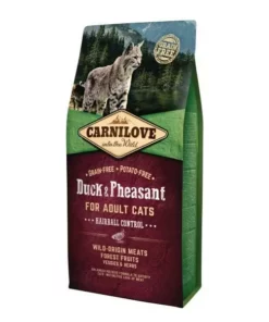 Carnilove Trockenfutter Cat Adult Hairball Control Ente & Fasan, 6 kg