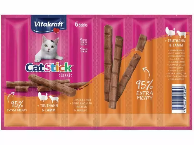 Vitakraft Katzen-Snack Cat-Stick mini Truthahn & Lamm 3 Vitakraft Katzen-Snack Cat-Stick mini Truthahn & Lamm