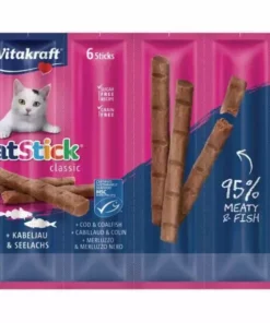Vitakraft Katzen-Snack Cat-Stick mini Kabeljau & Seelachs
