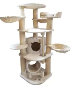 PetHomes Kratzbaum Mallorca 188 cm Creme