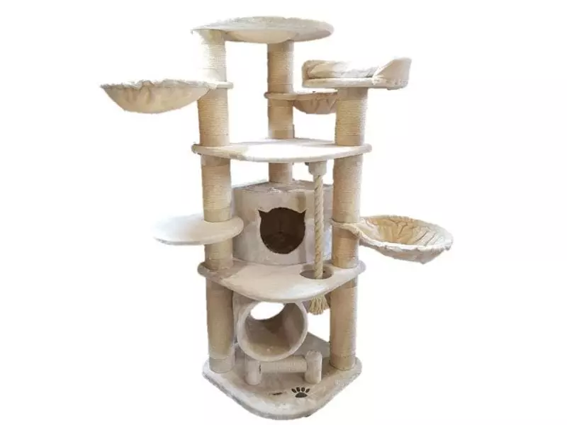 PetHomes Kratzbaum Mallorca 188 cm Creme 3 PetHomes Kratzbaum Mallorca 188 cm Creme