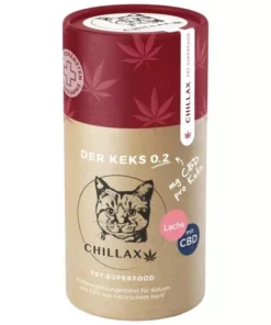 CHILLAX Katzen-Nahrungsergänzung CBD-Keks Lachs - 0.2 mg