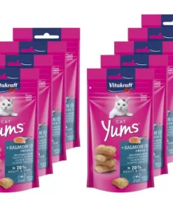 Vitakraft Katzen-Snack Cat Yums® Lachs & Omega 3, 9 x 40 g