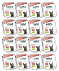 Yarrah Bio-Nassfutter Paté mit Rind und Huhn, 16 x 100 g