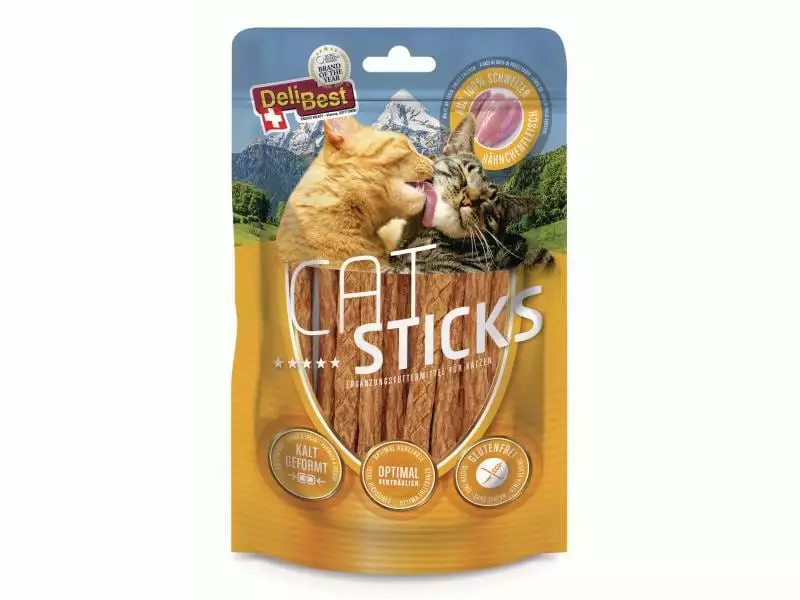 DeliBest Cat Sticks aus Schweizer Hähnchenfleisch, 50 g 3 DeliBest Cat Sticks aus Schweizer Hähnchenfleisch, 50 g