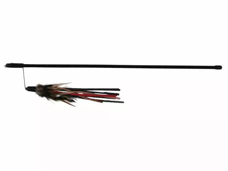 Trixie Katzen-Spielangel 50 cm mit Lederbändchen und Federn 3 Trixie Katzen-Spielangel 50 cm mit Lederbändchen und Federn