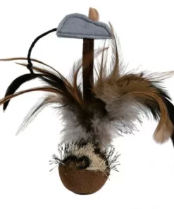 Trixie Katzen-Spielzeug Steh-auf-Federball mit Maus